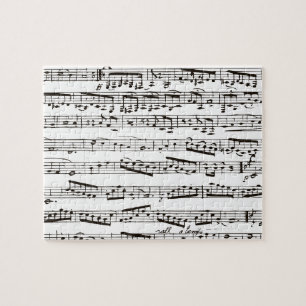 Quebra-cabeça Notas musicais preto e branco