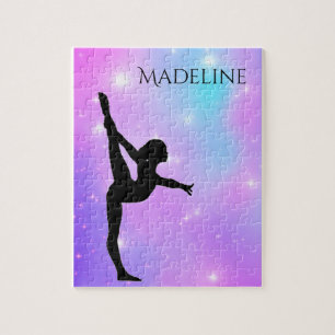 Quebra-cabeça Notebook com gradiente roxo para meninas