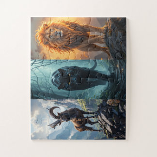 Quebra-cabeça nova arte animal de caça com pazzle