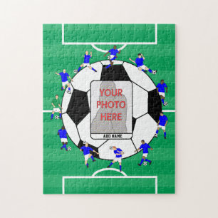 Quebra-cabeça Nova Bola de Futebol Personalizada e Jogadores