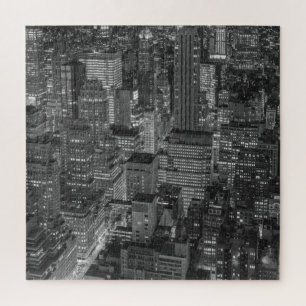 Quebra-cabeça Nova Iorque Manhattan - Arranha-céus preto branco