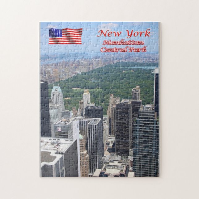 Quebra-cabeça Nova Iorque - Manhattan & Central Park - EUA - (Vertical)