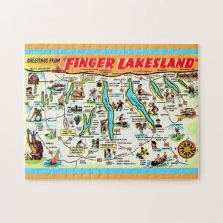 Quebra-cabeça Nova York Finger Lakes 11x14 Puzzle