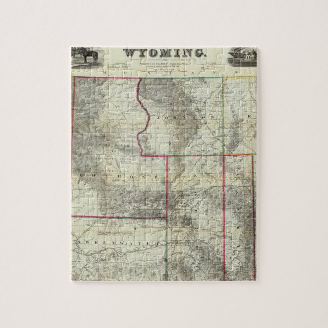 Quebra-cabeça Novo Mapa de Holt, Wyoming (Vertical)