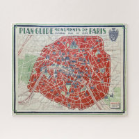 NOVO! MAPA DOS MONUMENTOS DE PARIS DOS ANOS 40