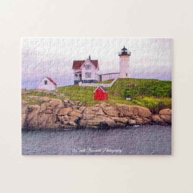 Quebra-cabeça Nubble Lighthouse - York, Maine (Horizontal)
