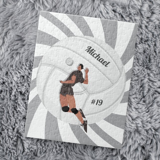 Quebra-cabeça Numero da Equipe do Jogador de Voleibol (Criador carregado)