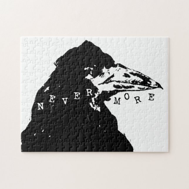 Quebra-cabeça Nunca mais Raven de Edgar Allan Poe (Horizontal)