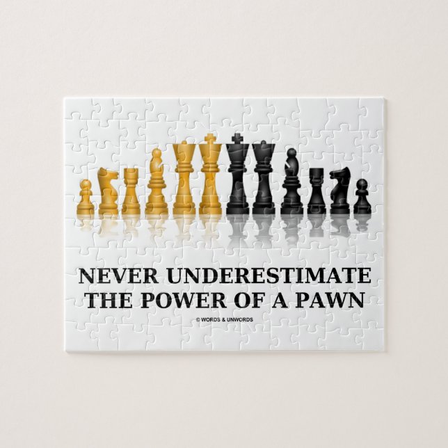 Quebra-cabeça Nunca Subestimar O Poder De Um Peão (Xadrez) (Horizontal)