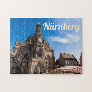 Quebra-cabeça Nuremberg Hauptmarkt Nürnberg Bavaria Alemanha