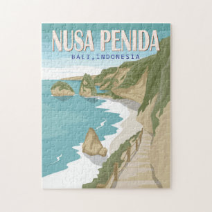 Quebra-cabeça Nusa Penida Beach Bali Indonesia Vintage