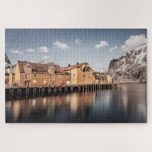 Quebra-cabeça Nusfjord Village Lofoten Noruega