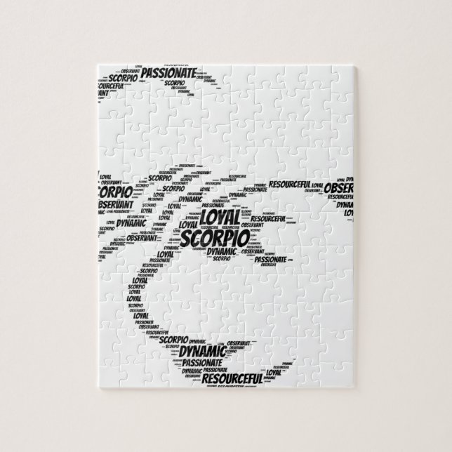 Quebra-cabeça Nuvem da palavra do sinal do zodíaco da astrologia (Vertical)