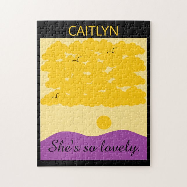 Quebra-cabeça Nuvens do Sol o'Colinas Roxas (Vertical)