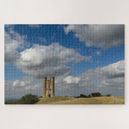 Quebra-cabeça Nuvens sobre a torre de Broadway no Cotswolds