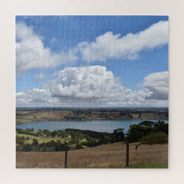 Quebra-cabeça Nuvens sobre o lago Gnotuk Camperdown Quebra-cabeç (Vertical)