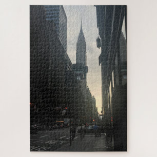 Quebra-cabeça NYC Art Deco Arranha-céus Chrysler Building Sunset