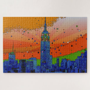 Quebra-cabeça NYC psicadélico: Empire State Building #3