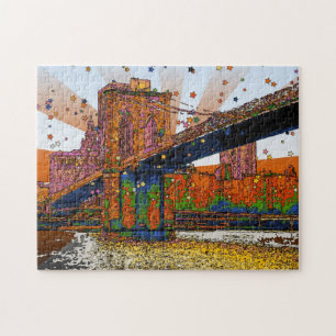 Quebra-cabeça NYC Psicedélico: Ponte Brooklyn nº 1