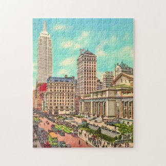Quebra-cabeça NYC - Rua 42 & 5ª Avenida 11x14