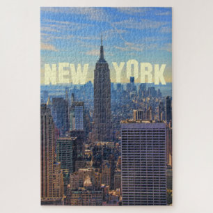 Quebra-cabeça NYC Skyline Empire State Building, World Trade 2C