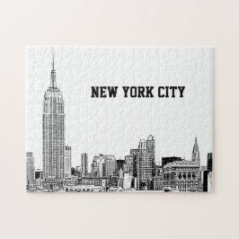 Quebra-cabeça NYC Skyline Etch 01