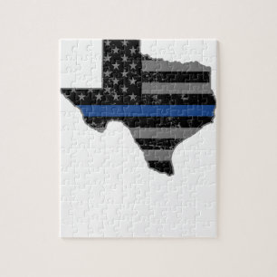 Quebra-cabeça O agente da polícia de Texas dilui Blue Line