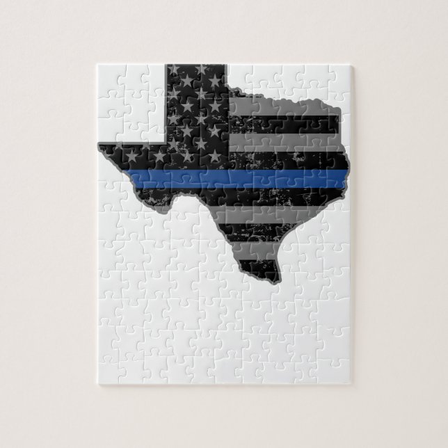 Quebra-cabeça O agente da polícia de Texas dilui Blue Line (Vertical)