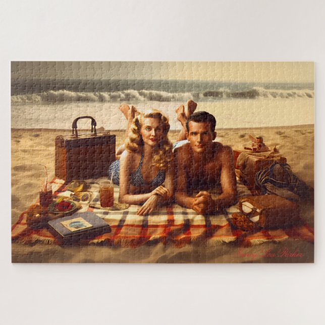 Quebra-cabeça O amor à costa de 1940, Romance costeiro venenoso (Horizontal)