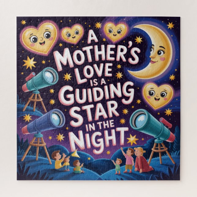 Quebra-cabeça O Amor De Uma Mãe É Uma Estrela Guia Na Noite (Vertical)