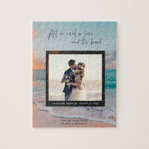 Quebra-cabeça O amor e a foto do casamento da praia