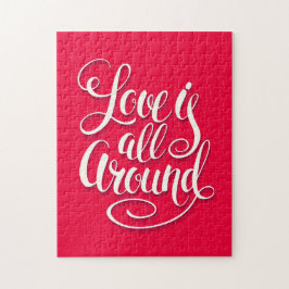 Quebra-cabeça O Amor Está Tudo Em Torno Da Letra Rosa