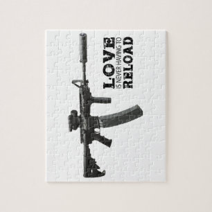 Quebra-cabeça O amor nunca está tendo que recarregar AR-15