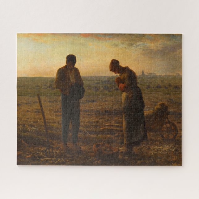 Quebra-cabeça O Angelus por Jean-Francois Millet (Horizontal)