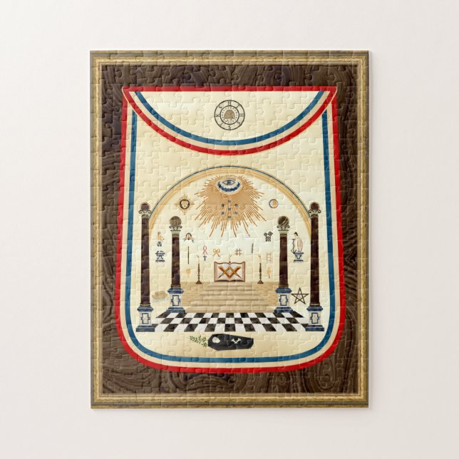 Quebra-cabeça O avental maçónico de George Washington (Vertical)