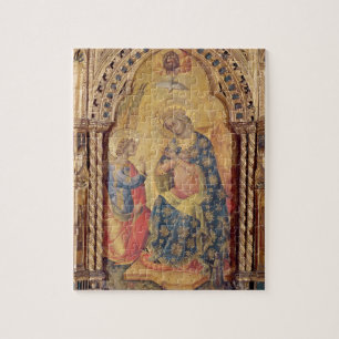 Quebra-cabeça O aviso (parte do polyptych) (óleo no painel