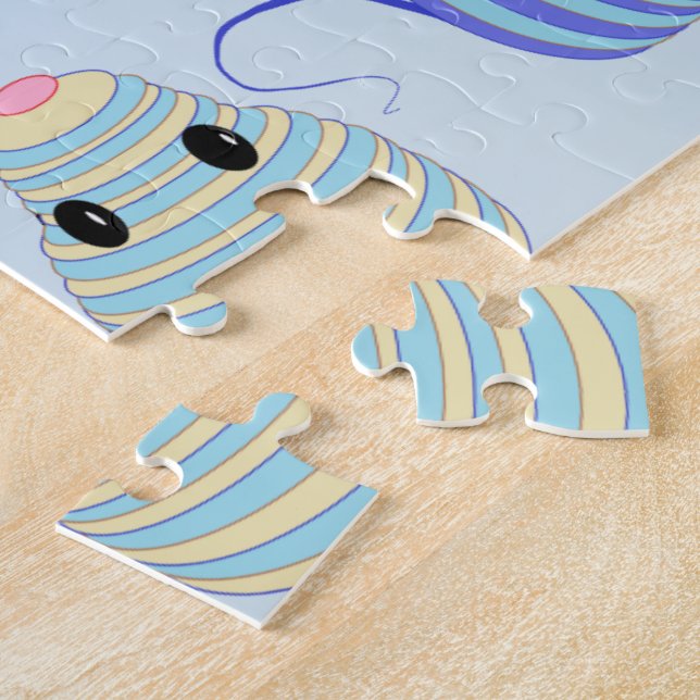 Quebra-cabeça O azul de Darlene e o Brown Mouses (Lateral)