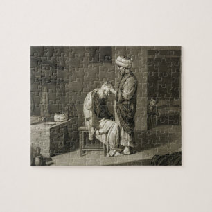 Quebra-cabeça O barbeiro, das artes do volume II e dos comércio