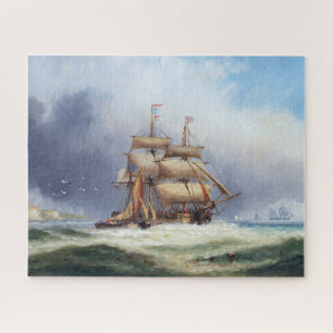 Quebra-cabeça O barco piloto da Ilha de Wright, 1887