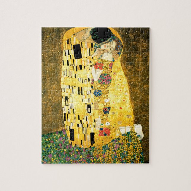Quebra-cabeça O Beijo de Gustav Klimt Art Nouveau (Vertical)