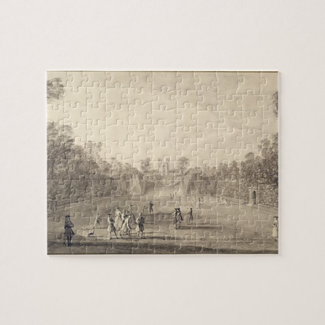 Quebra-cabeça O Bowling Green em Claremont, 1738 (gravura) (Horizontal)