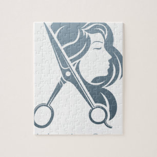 Quebra-cabeça O cabeleireiro do cabeleireiro Scissors o conceito