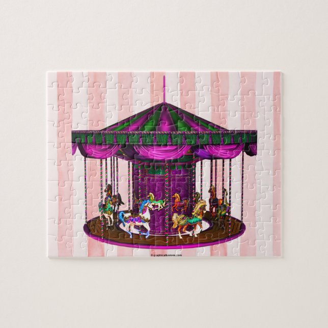 Quebra-cabeça O carrossel roxo (Horizontal)