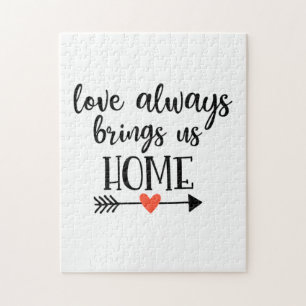 Quebra-cabeça O casal Com Amor Sempre Nos Traz Casa