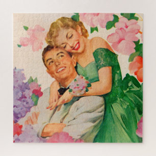 Quebra-cabeça o casal feliz