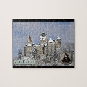 Quebra-cabeça O castelo de Dracula no farelo no inverno