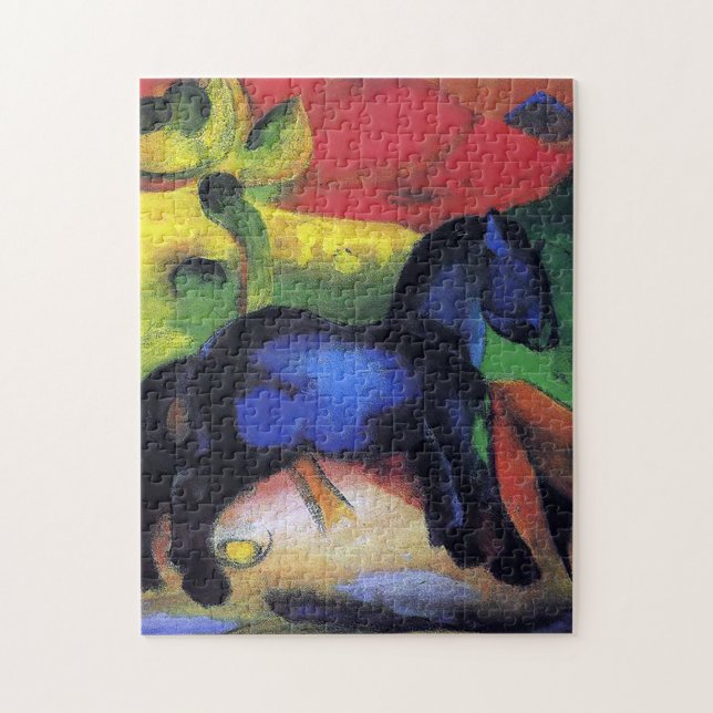 Quebra-cabeça O cavalo azul de Franz Marc (Vertical)