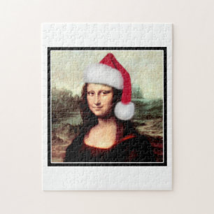 Quebra-cabeça O Chapéu Natal de Mona Lisa