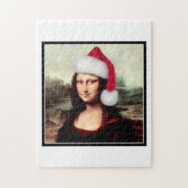 Quebra-cabeça O Chapéu Natal de Mona Lisa (Vertical)