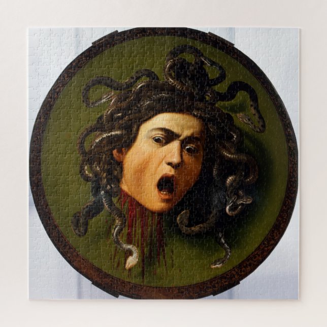 Quebra-cabeça O chefe de Medusa de Caravaggio desafiando (Vertical)